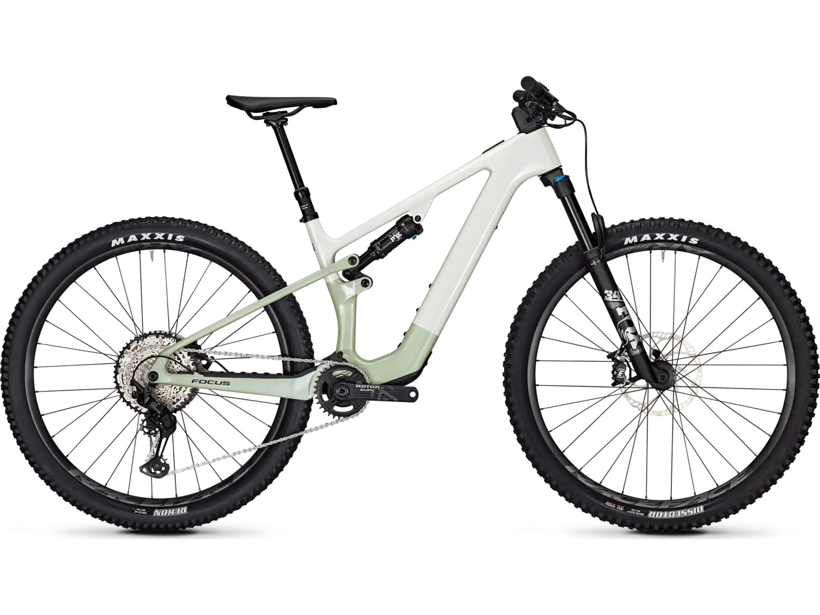 Focus Vam2 SL 9.8 odlehčené celoodpružené elektrokolo white glossy/skygrey glossy