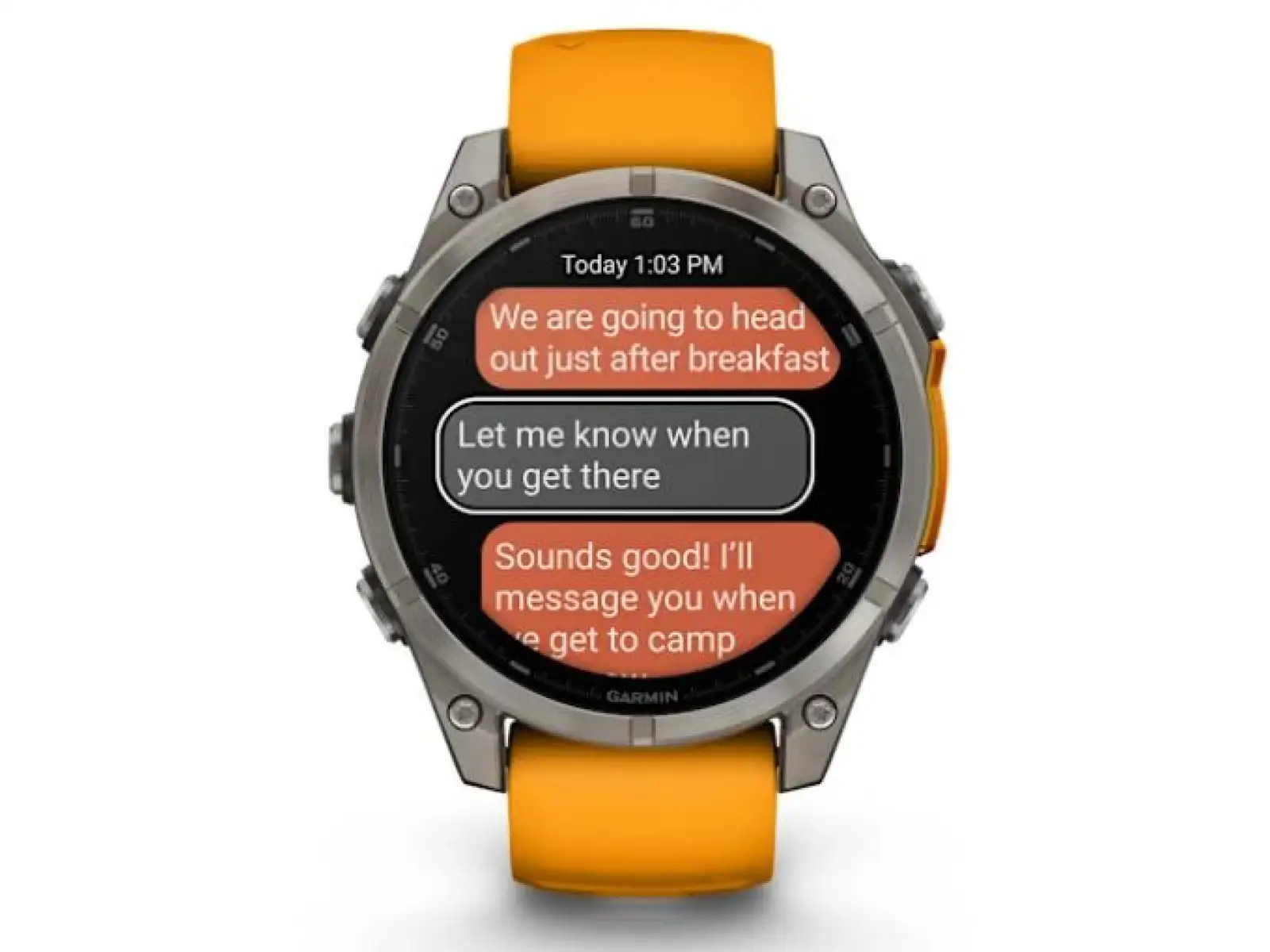 Garmin fenix 8 - 47 mm AMOLED Saphir Smartwatch Titanium Orange/Graphite
