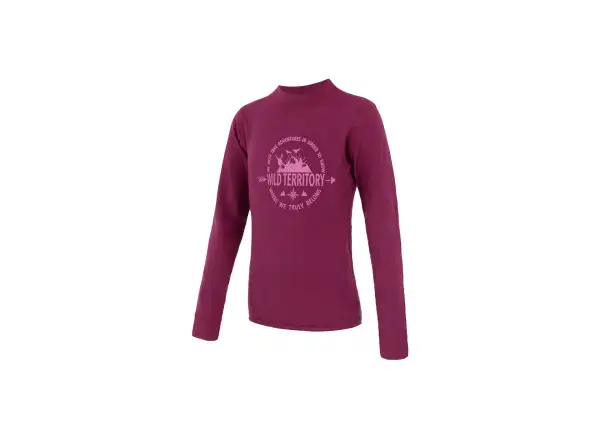 Sensor Merino DF Territory Kindertrikot Langarm lilla