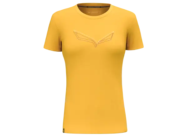 Salewa Pure Eagle Frame Dry Damen T-Shirt kurzarm Gold Melange