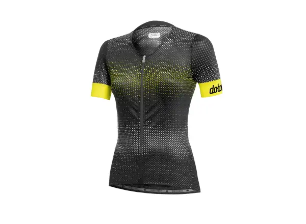 Dotout Rainbow Damen-Fahrradtrikot mit kurzen Ärmeln Schwarz