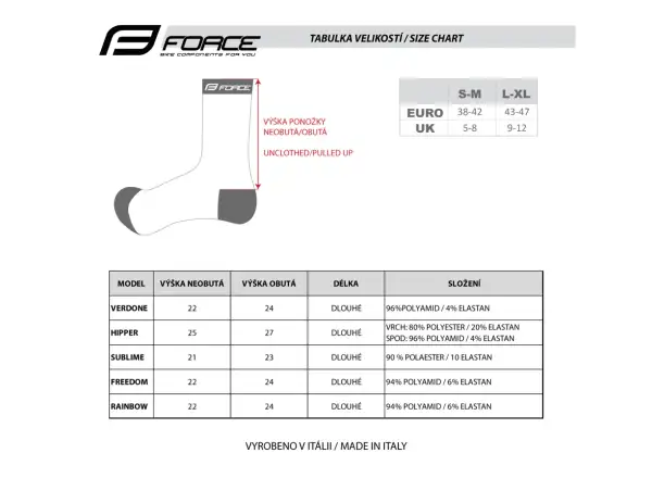 Force Verdone Radsocken weiß