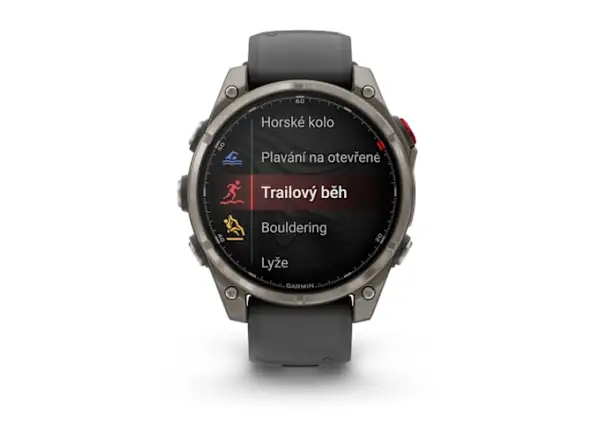 Garmin fenix 8 Pro 47 mm, AMOLED Sapphire, Titanium mit Silikonarmband Graphite/Black