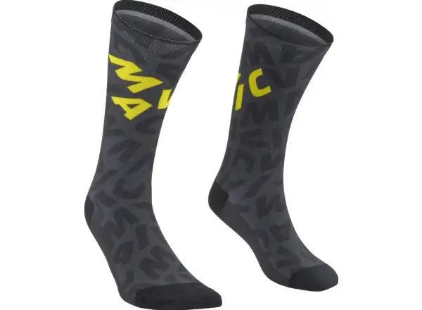 Mavic Aksium Graphic Socken Schwarz Gelb