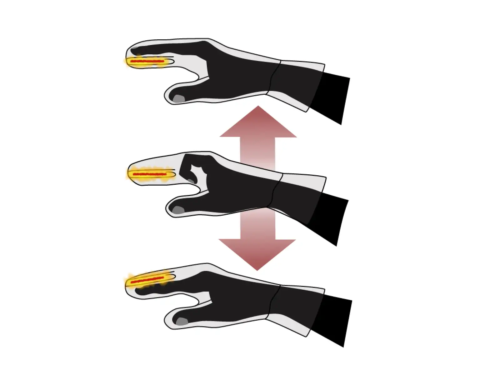 Thermic Vielseitige Leichte beheizte Handschuhe schwarz
