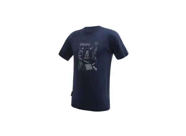 Sensor Merino Active Outside Herren T-Shirt Kurzarm Deep Blue