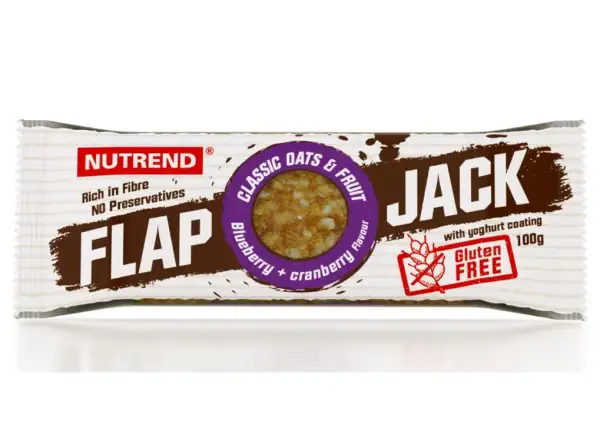 Nutrend Flapjack 100g Riegel Schokolade und Banane.