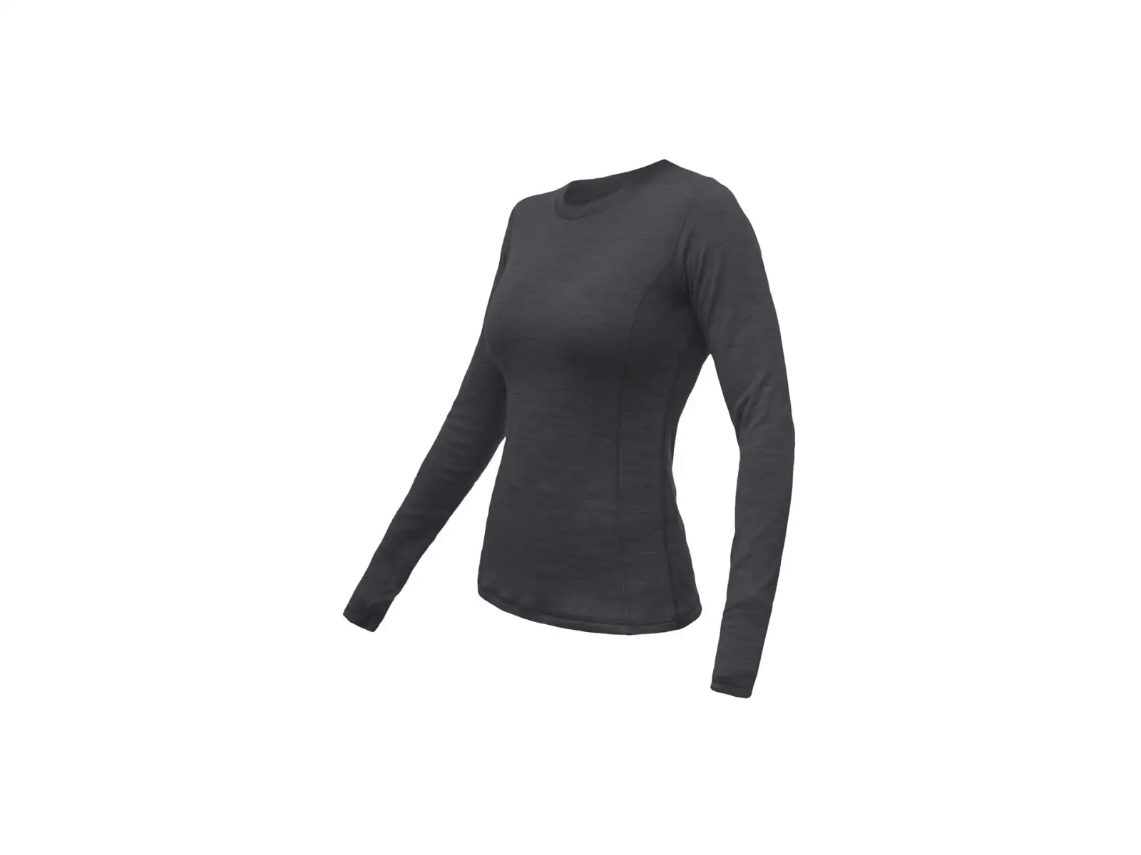 Sensor Merino Bold Damen-Langarmshirt Anthracite Gray