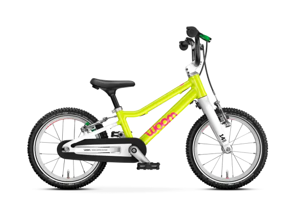 Woom GO 2 Kinderfahrrad neon lime