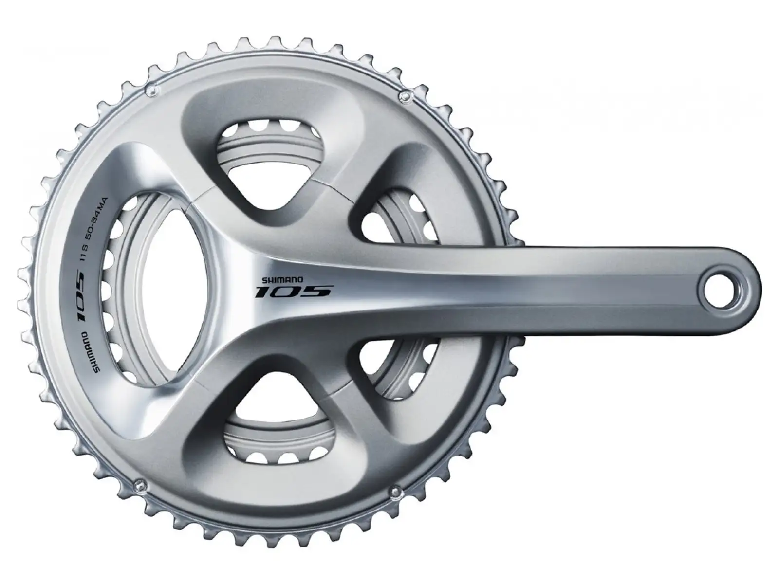 Shimano 105 FC-5800 Rennrad-Kurbeln 53/39 Zähne Silber