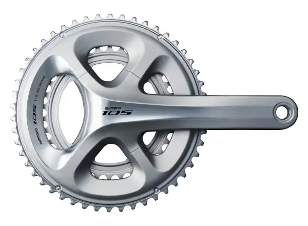 Shimano 105 FC-5800 Rennrad-Kurbeln 53/39 Zähne Silber