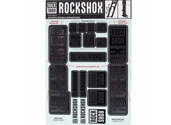 Rock Shox Decal Kit Stealth für BoXXer/Domain Dual Crown