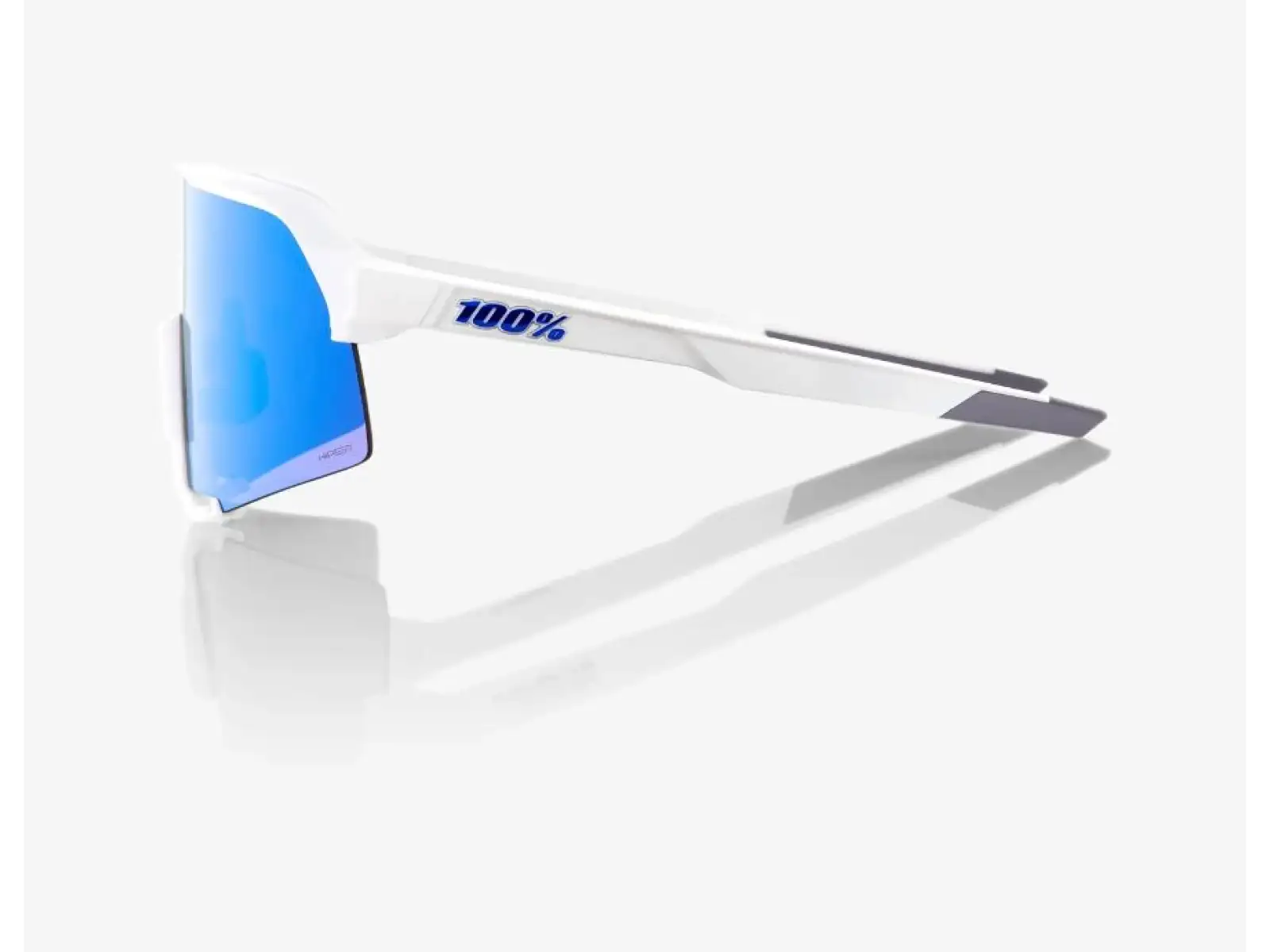 100% S3 Brille Matte White/HiPER Blue Multilayer Spiegel
