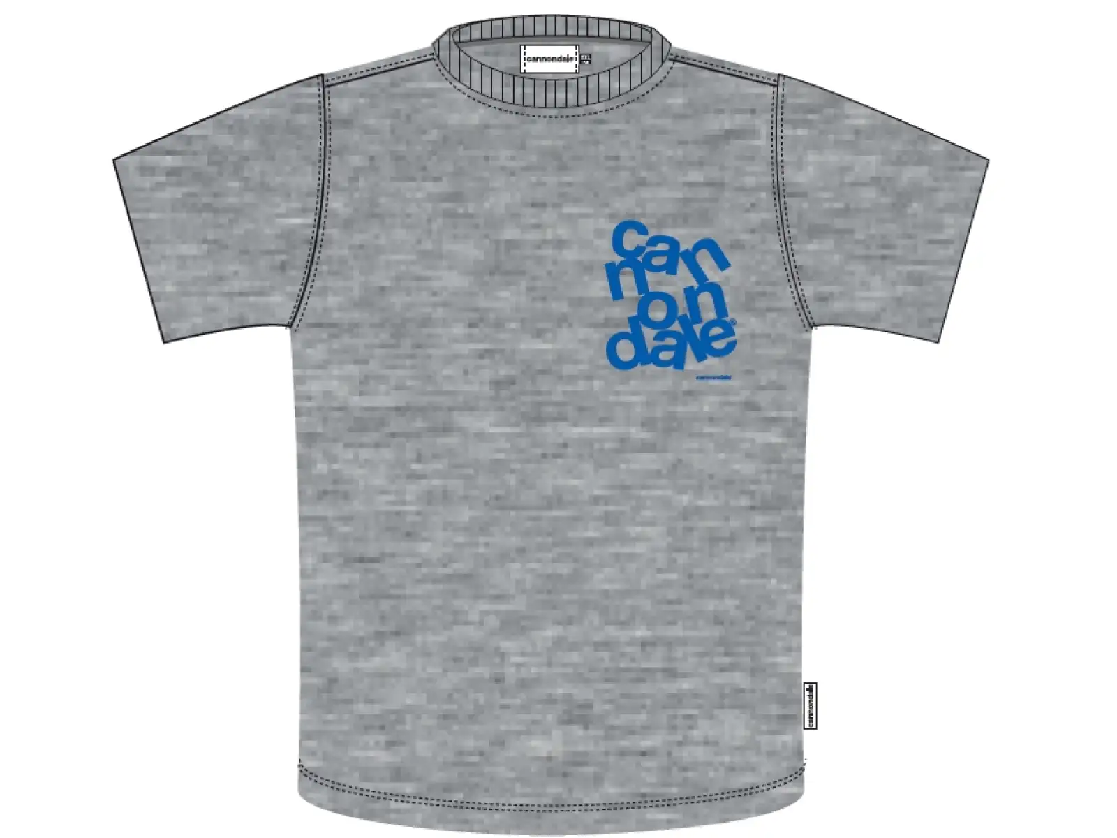 Cannondale Lifestyle Herren T-Shirt mit kurzen Ärmeln Heather Grey/Sonic Blue