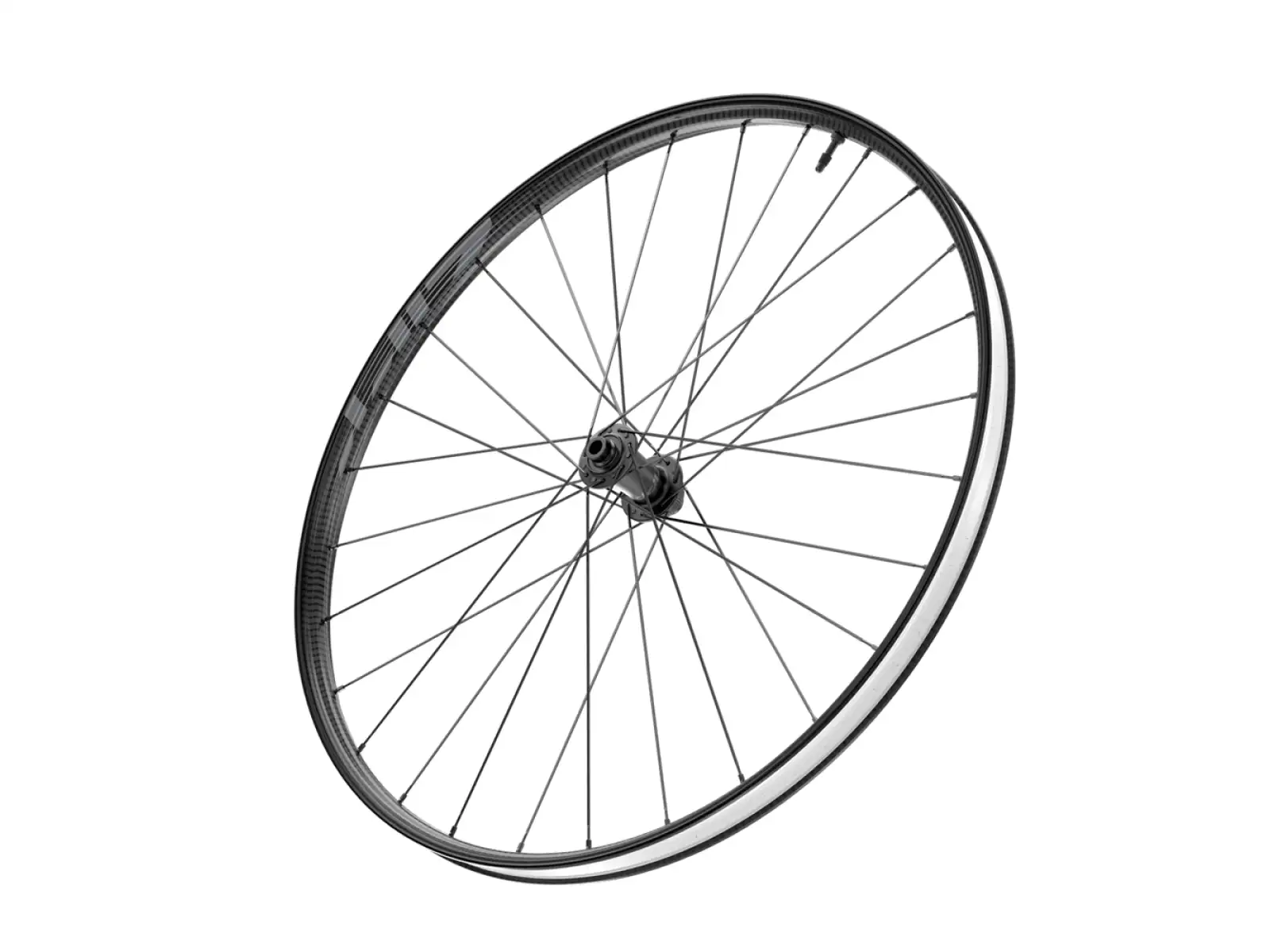 Zipp 101 XPLR Carbon Disc Tubeless CenterLock Vorderrad 12x100 mm in Schwarz.