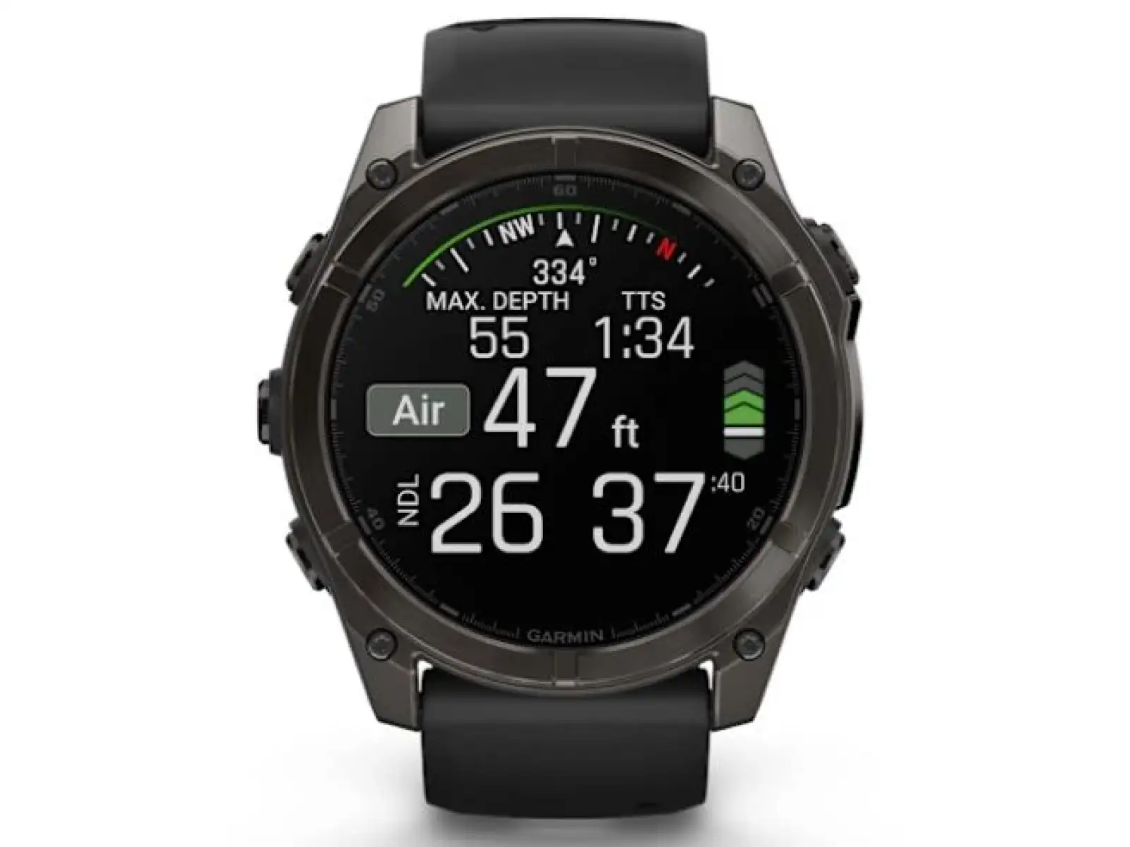 Garmin fenix 8 - 51 mm AMOLED Sapphire Smartwatch Carbon DLC Titanium Schwarz/Grau