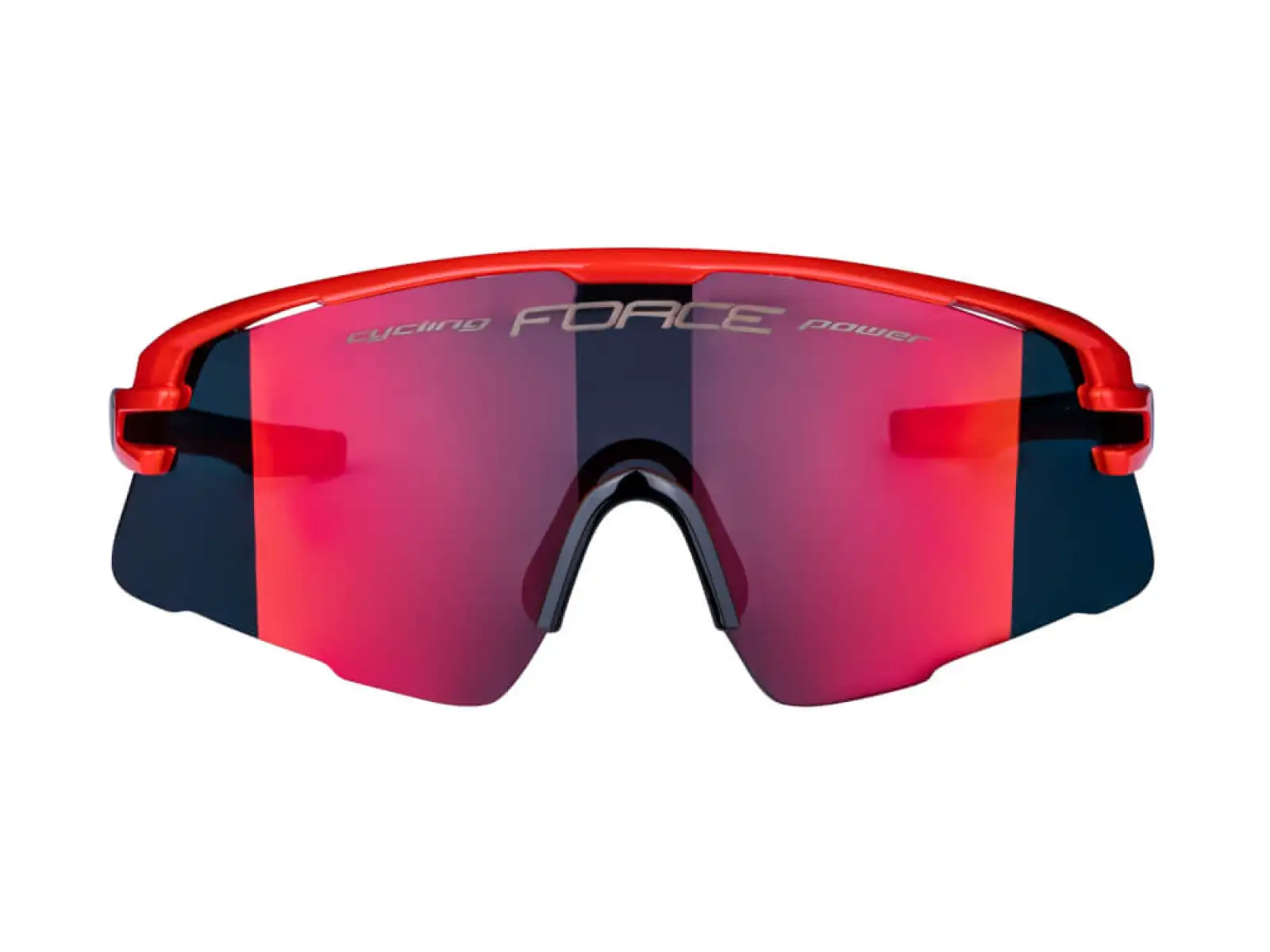Force Ambient Fahrradbrille rot/grau, rote verspiegelte Gläser