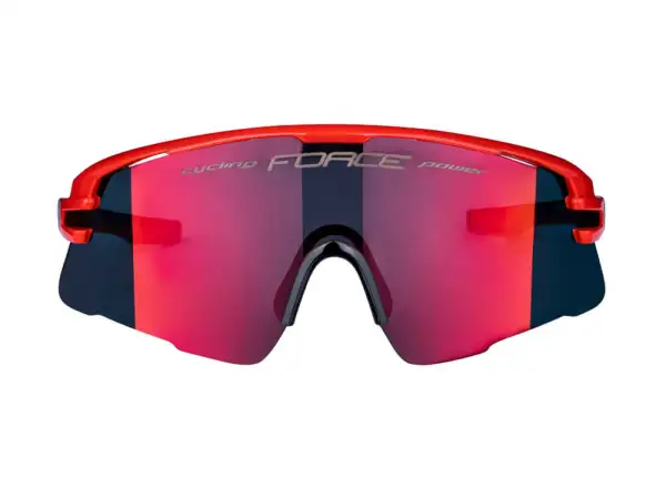 Force Ambient Fahrradbrille rot/grau, rote verspiegelte Gläser