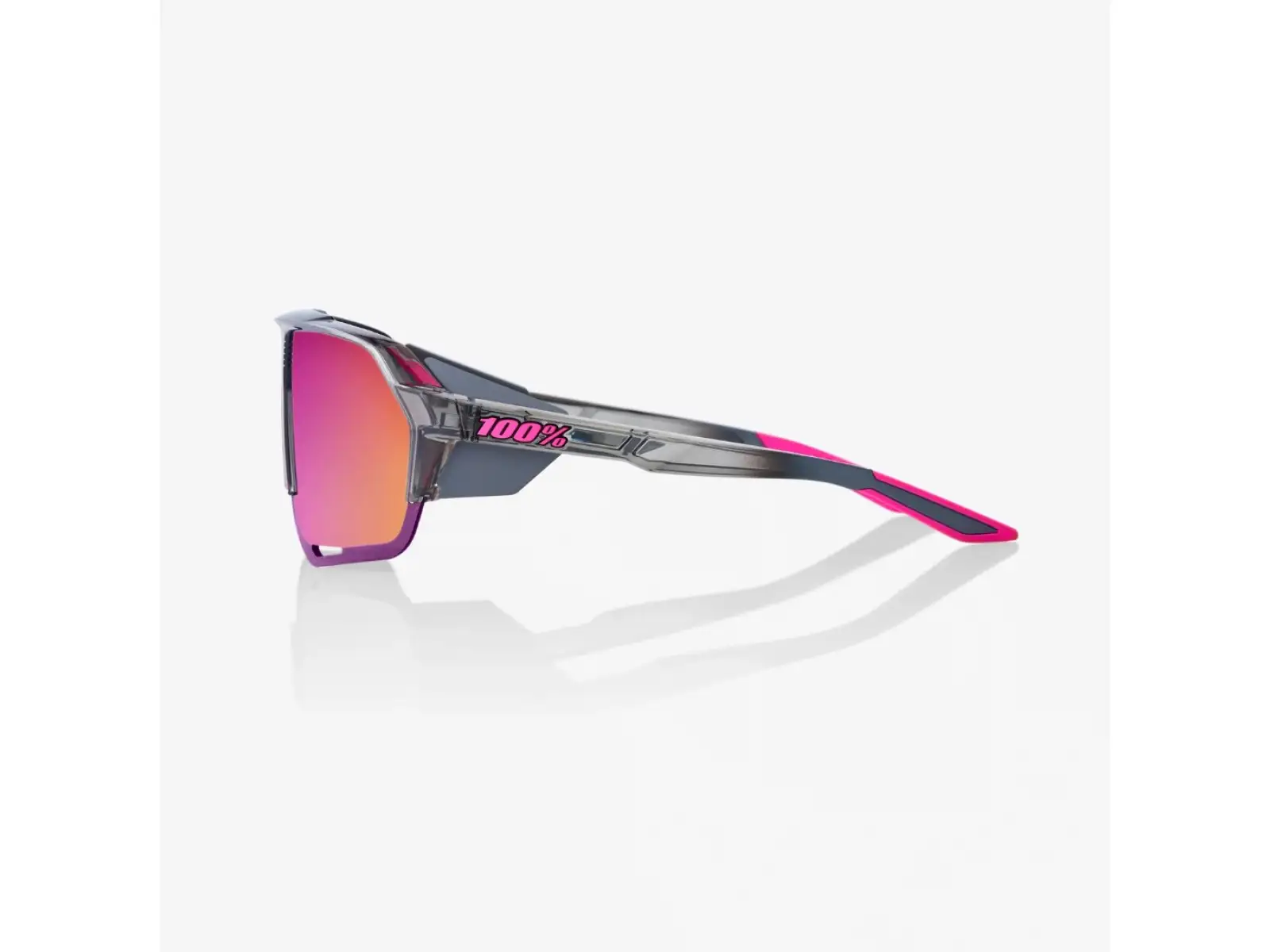 100% Norvik Sportbrille Polished Transparent Grau/Lila Multilayer