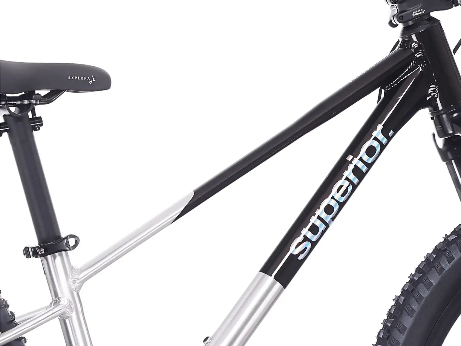 Superior TEAM 24 Kinderfahrrad Gloss Brushed Alu / Rainbow Black