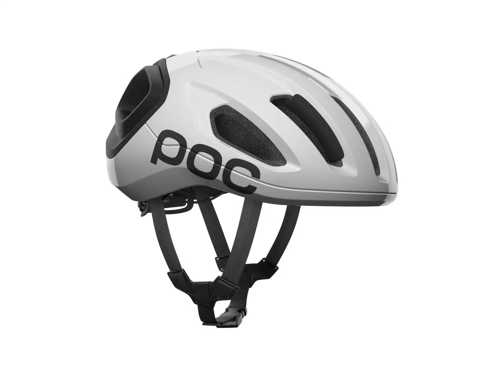 POC Amidal Rennradhelm Hydrogen White/Uranium Black Matt