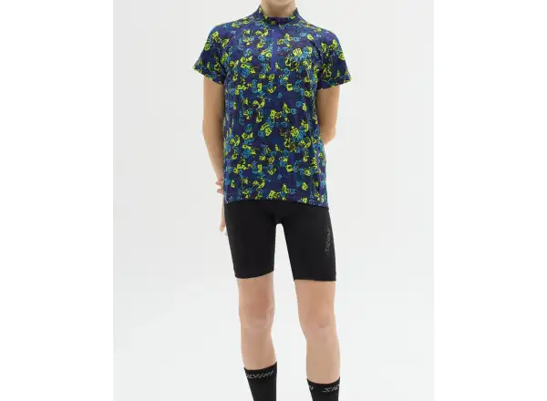 Silvini Scrivia Kindertrikot Kurzarm Blue/Neon