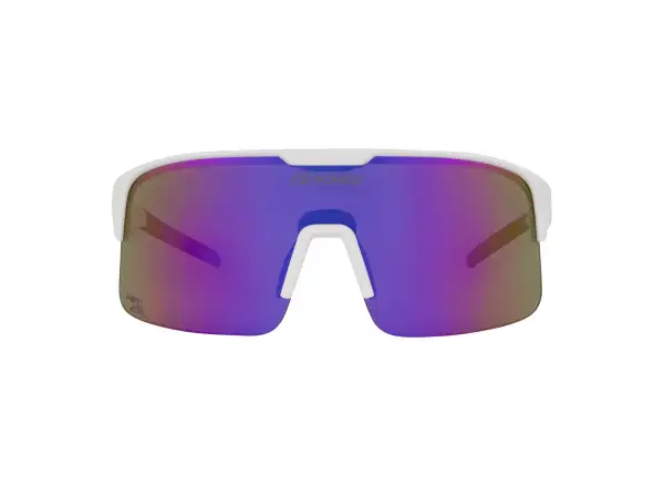 Force Spire Fahrradbrille weiß/lila Spiegelglas