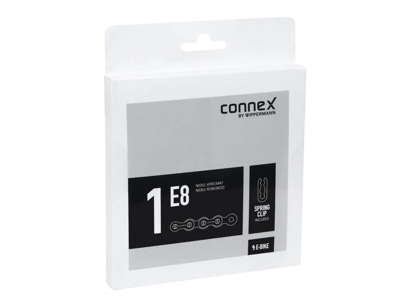 Connex 1E8 Silberkette für E-BIKE single Speed 124 Glieder