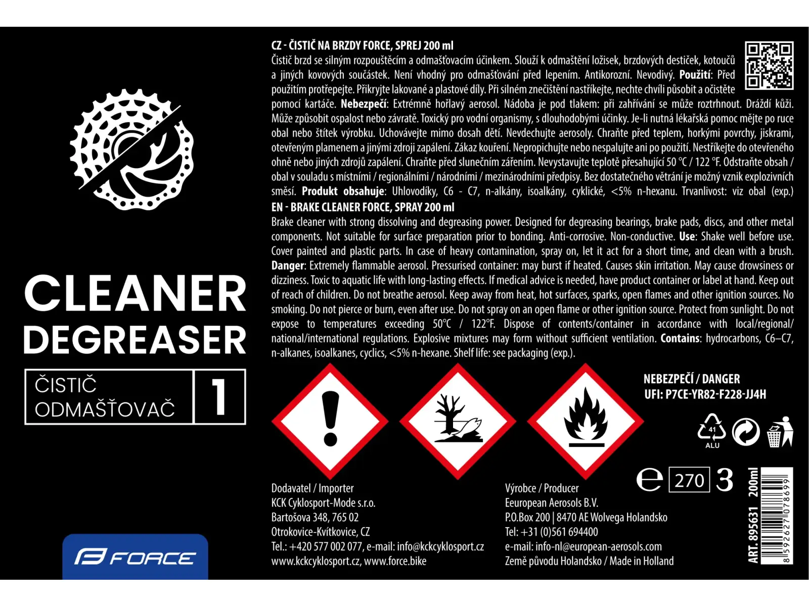 Force Bremsenreiniger Spray 200ml
