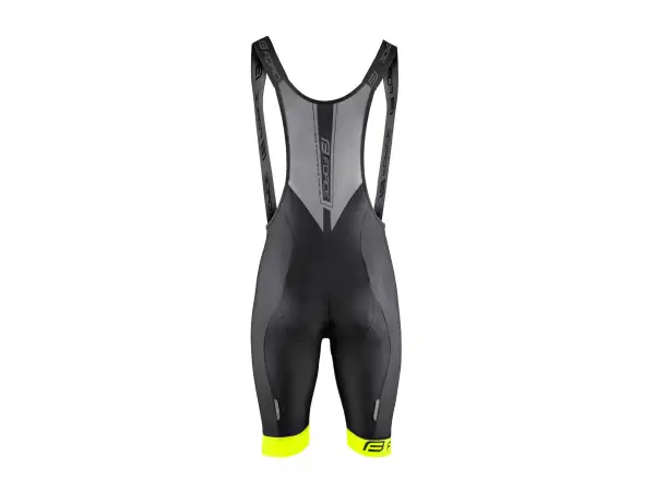 Force B51 Herrenshorts mit Latz und Polsterung Schwarz/Fluo