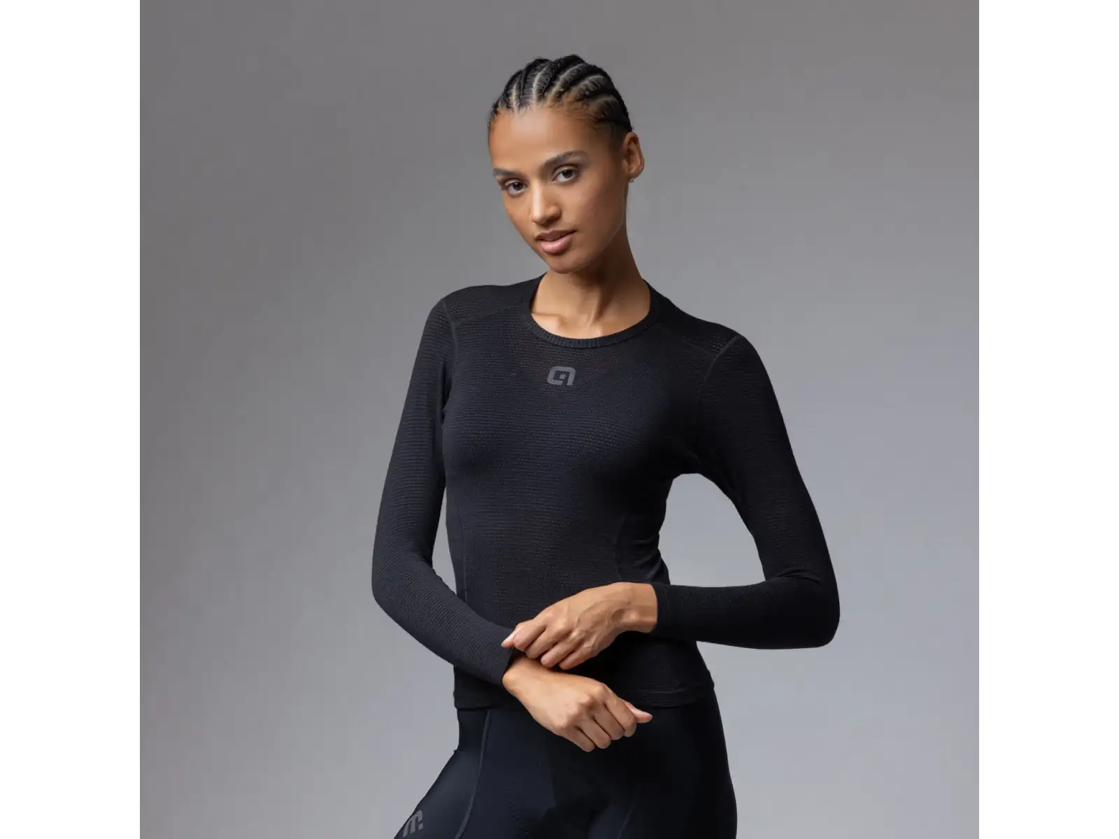 Alé Intimo Merino Damen Unterhemd Langarm Black