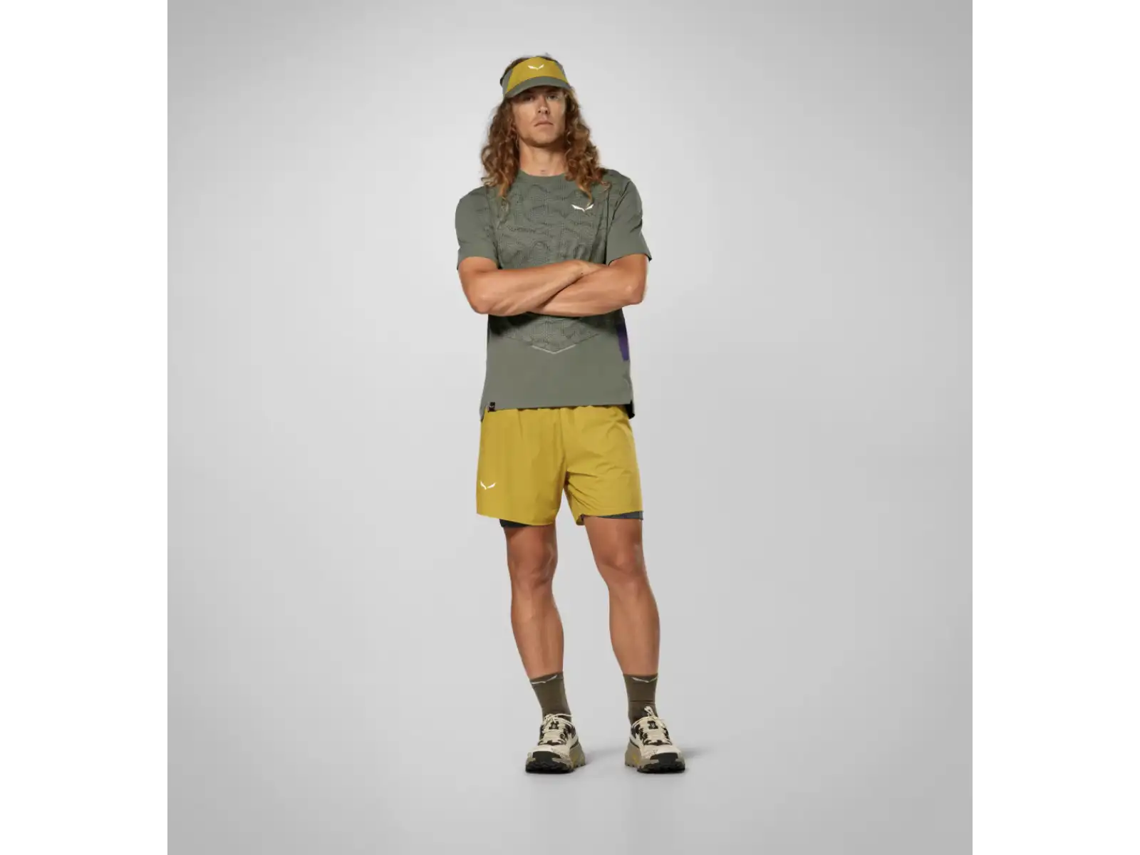 Salewa Pedroc Durastretch 2in1 Herren Shorts Olive Oil