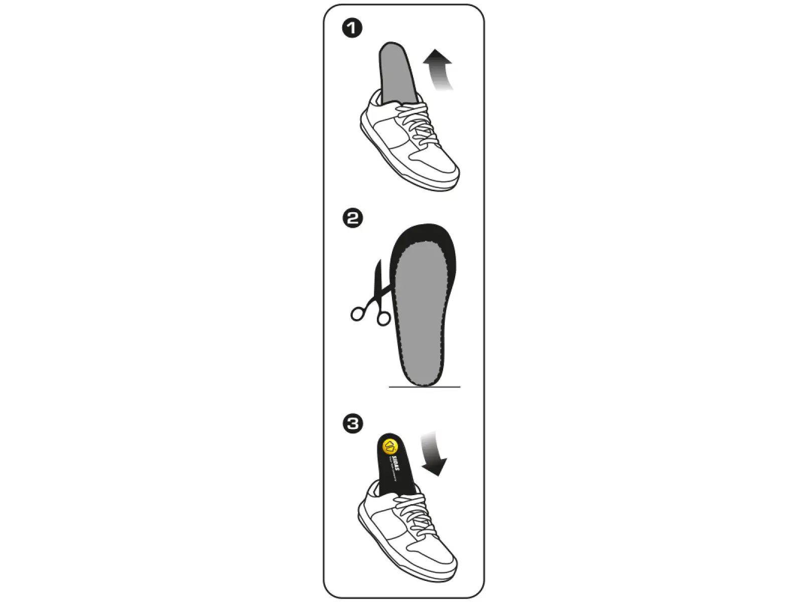 Sidas 3Feet Outdoor High  Einlegesohlen für hoher Wölbung 1 Paar