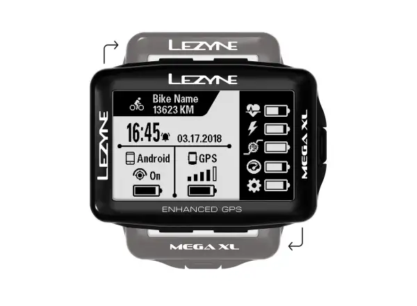 Lezyne Mega XL GPS Navigation in Schwarz.