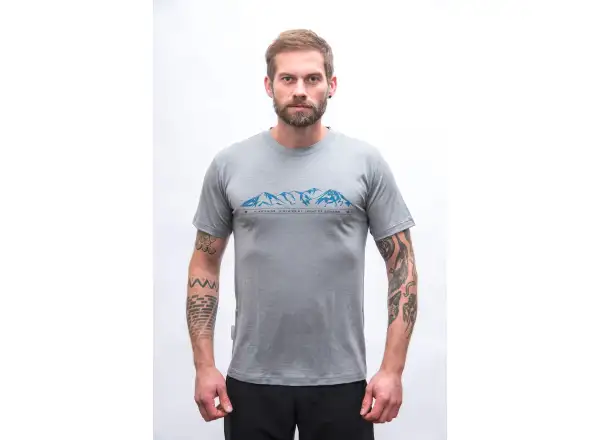 Sensor Merino Active Mountains Herren T-Shirt Kurzarm grau