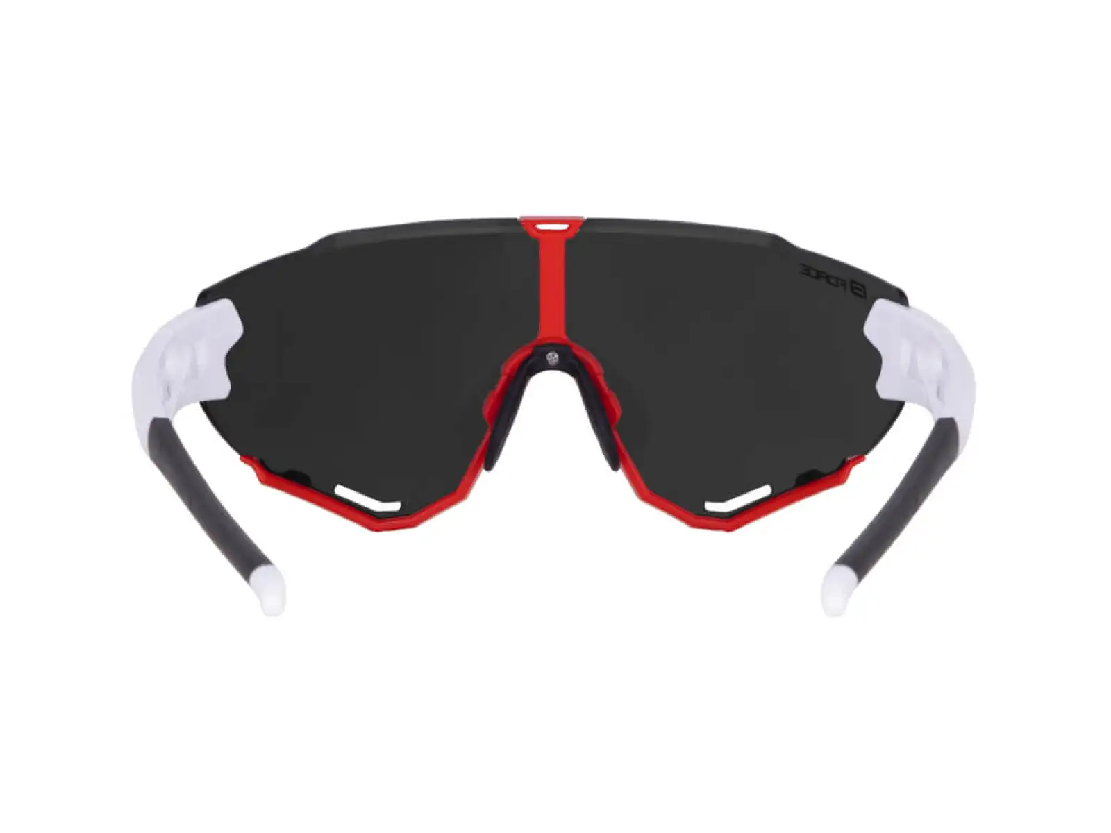 Force Creed Brille in weiß/rot/schwarz mit verspiegelten Gläsern.