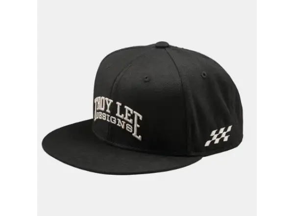 Troy Lee Designs Flat Bill Snapback Scholar Kappe Black
