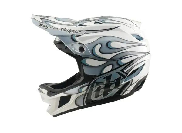 Troy Lee Designs D4 Composite MIPS Helm Torched white/Silver