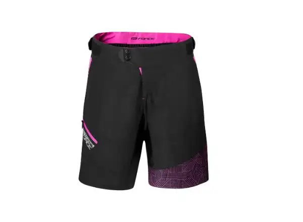 Force Storm Damen MTB Shorts mit Polsterung Schwarz/Rosa