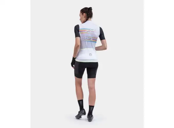 Damen Kurzarmtrikot Alé PR-S Logo weiß