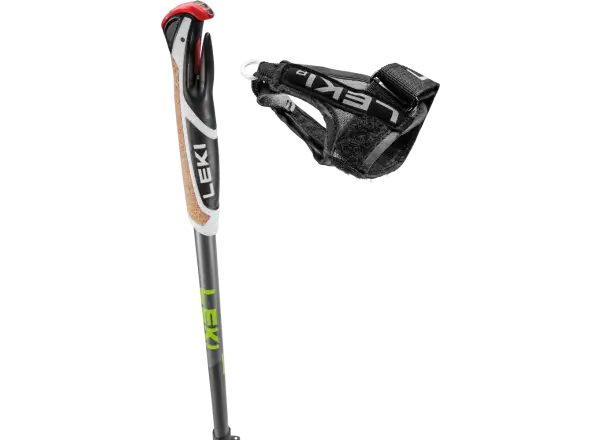 Leki Spin Shark Trekkingstöcke Grey/Dark Anthracite/Lime Gr. 100-130 cm
