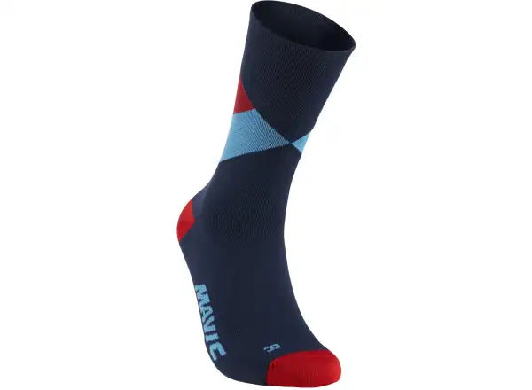 Mavic Graphic Classic Hohe Socken blau/feuriges Rot