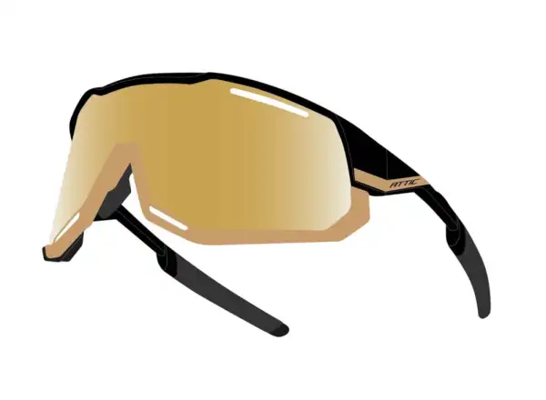 Force Attic Fahrradbrille schwarz/gold