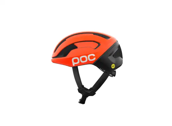 POC Omne Beacon MIPS Rennradhelm Fluorescent Orange Matt/Uranium Black Matt
