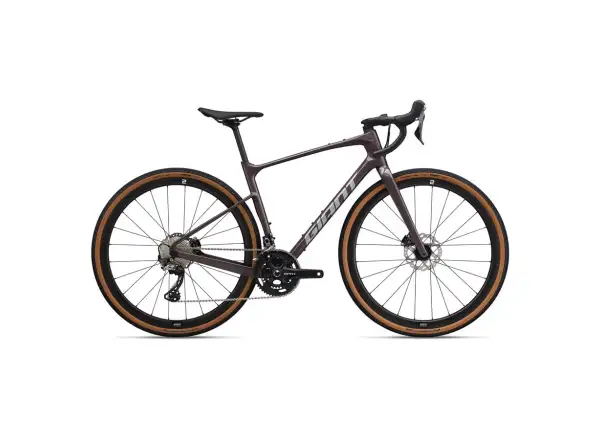 Giant Revolt Advanced 0 Gravel-Bike in Holzkohlen-Pflaume