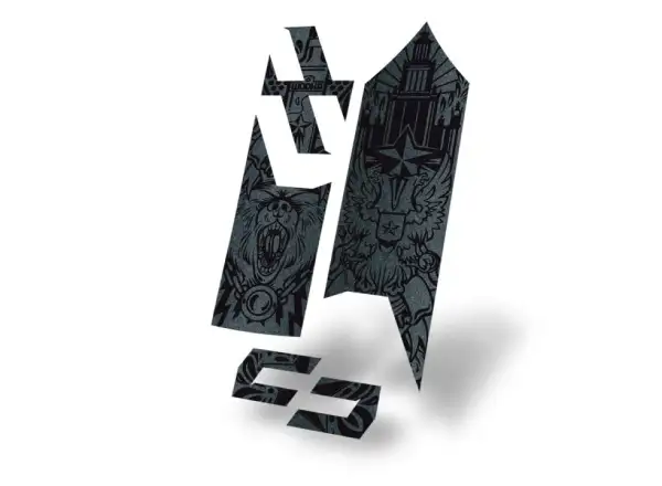 Unleazhed M02 Skin Sticker Set Aufkleber in dunkler Farbe.