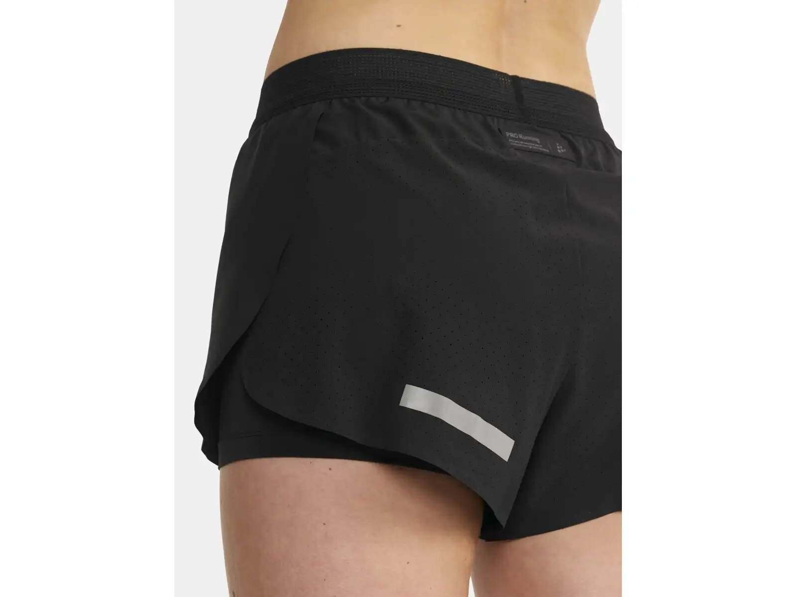 Craft Pro Hypervent Split 2 Damen-Laufshorts Schwarz