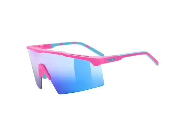 Uvex Flowline Sonnenbrille Pink Matt/Mirror Blue