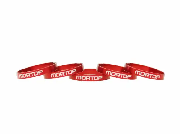 Mortop S1 Set mit 5 mm Unterlegscheiben für den Vorbau - 5 Stück rot