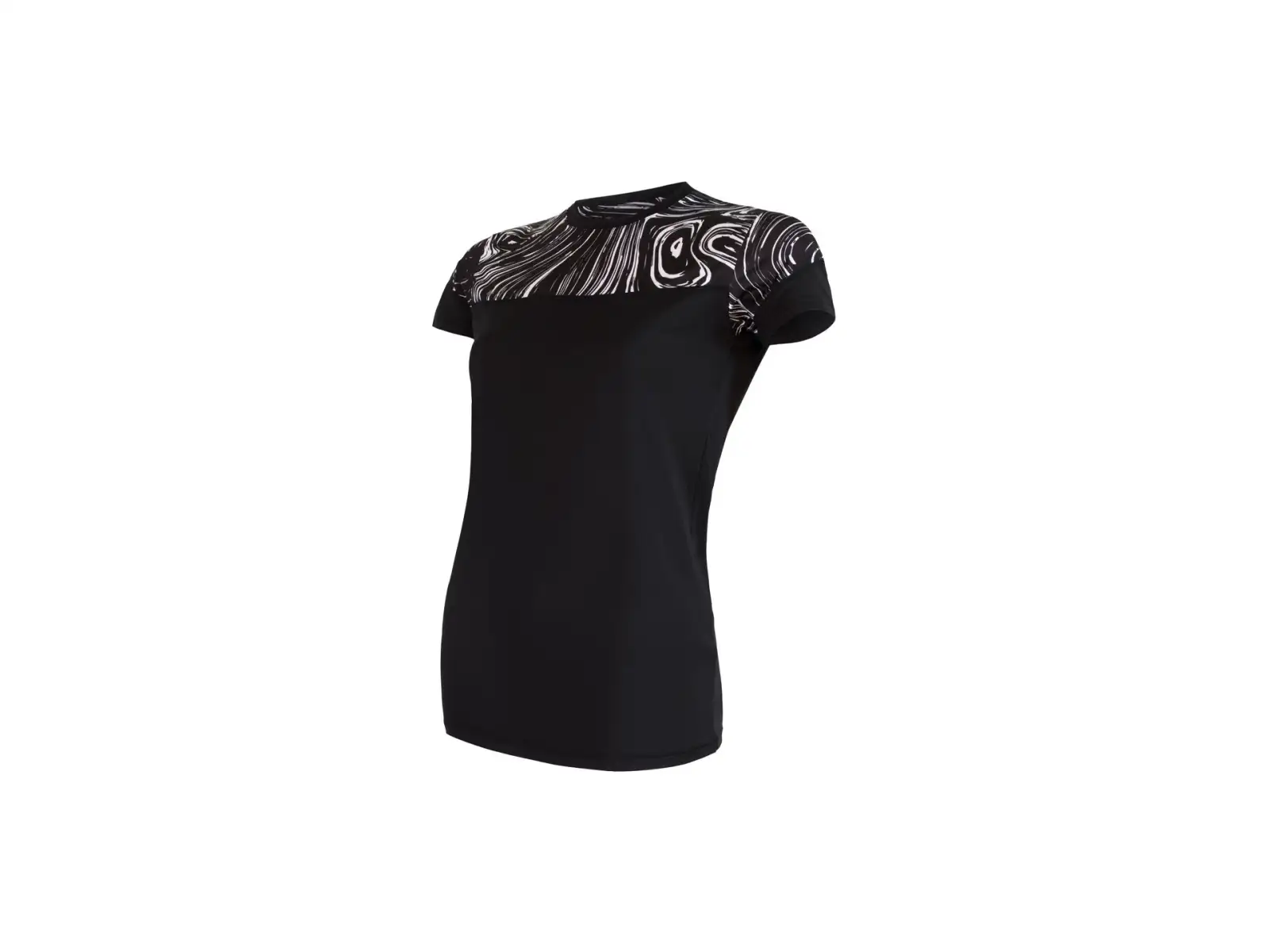 Sensor Coolmax Impress Damen T-Shirt Kurzarm schwarz/sea